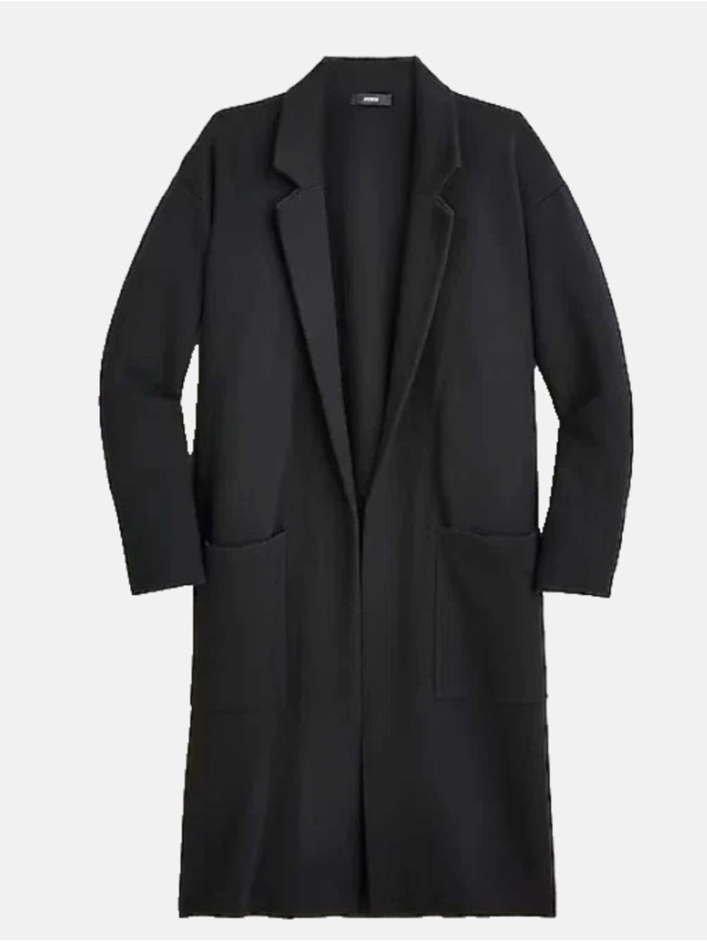J. Crew Ella open-front long sweater-blazer - black